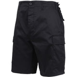 Black - Military Cargo BDU Shorts - Polyester Cotton Twill