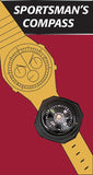 Black - Sportmans Watch Band Wrist Compass
