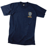 Navy Blue - Officially Licensed NYPD T-Shirt with Police Patch