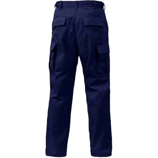 Midnight Blue - Tactical BDU Pants Cargo Fatigues - Poly/Cotton Twill - Zipper Fly
