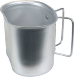 Aluminum Military GI Style 1 Quart Canteen Cup with Butterfly Handle
