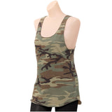Woodland Camouflage - Womens Racerback Tank Top