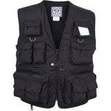 Black - Fishing and Travel Vest 17 Pockets