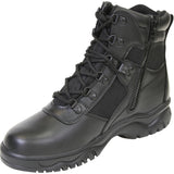 Black - Military Blood Pathogen Size Zipper Tactical Boots 6 in.