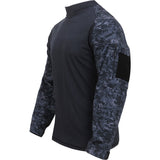 Digital Midnight Camouflage - Military Tactical Lightweight Flame Resistant Combat Shirt