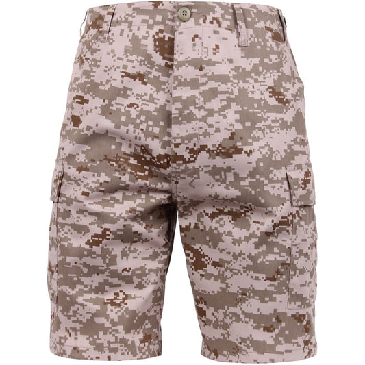 Digital Desert Camouflage - Tactical Cargo BDU Shorts - Polyester Cotton Twill - Button Fly