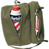Olive Drab - Dual Compartment Travel and Shave Kit Bag - Cotton Canvas