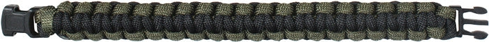 Black   Olive Drab - Cobra Weave Paracord Bracelet
