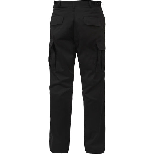 Black - Tactical BDU Pants Cargo Fatigues - Poly/Cotton - Zipper Fly - Relaxed Fit