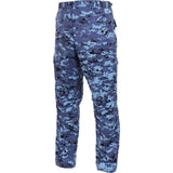 Digital Sky Blue Camouflage - Military BDU Pants - Cotton Polyester Twill