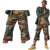 Woodland Camouflage - Military BDU Capri Pants - Cotton Ripstop