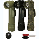 Olive Drab - Genuine GI Military D-Cell Anglehead Flashlight - USA Made