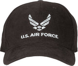 Black - US AIR FORCE Adjustable Cap with US Air Force Emblem