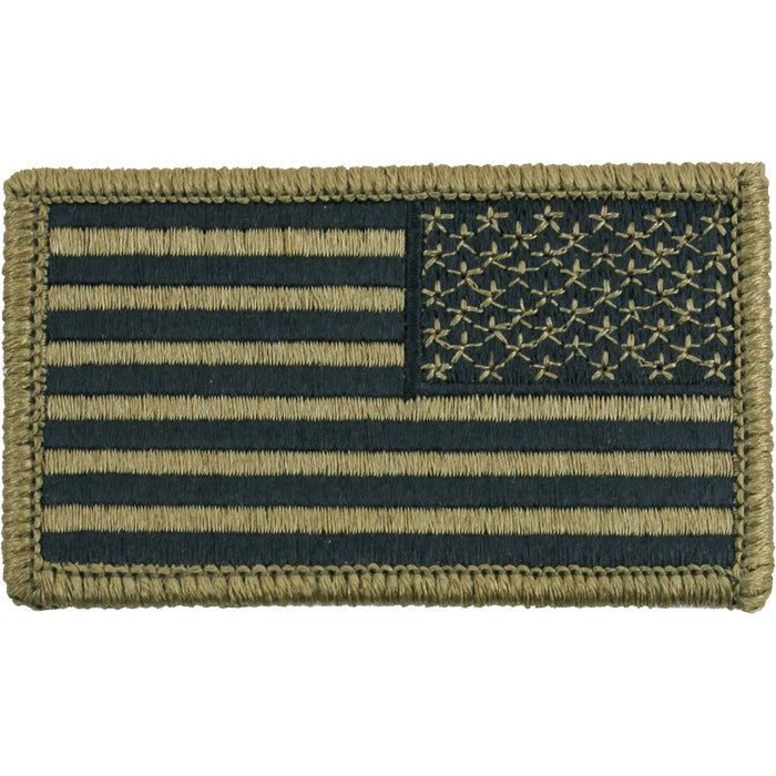 Tactical USA Flag Patch with Detachable Backing - Black & White