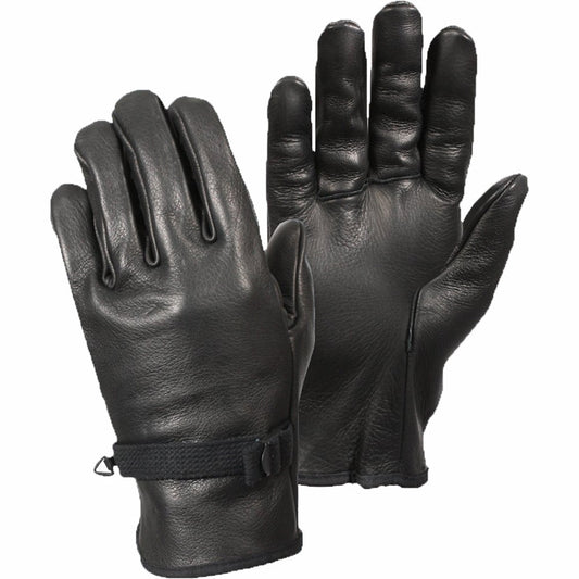 Black Military D-3A Leather Gloves Water Resistant Cold Weather Tactical Duty Glove