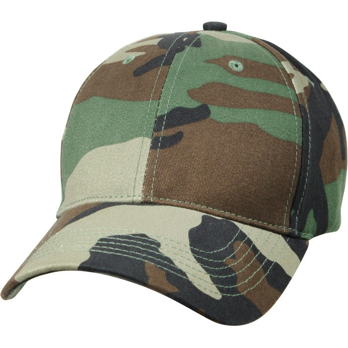 Woodland Camouflage - Military Low Profile Adjustabe Baseball Cap