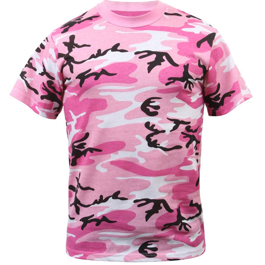 Pink Camo - Tactical Short Sleeve T-Shirt, Poly/Cotton