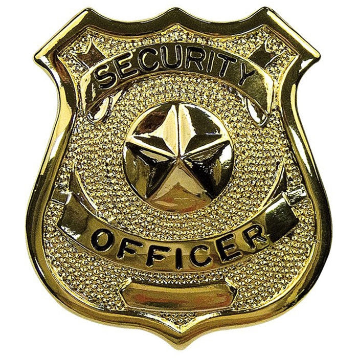 Gold - SECURITY OFFICER Pin-On Badge