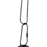 Black - Military GI Style Dog Tag Chain Set with 24 in. and 4 1 2 in. Chains