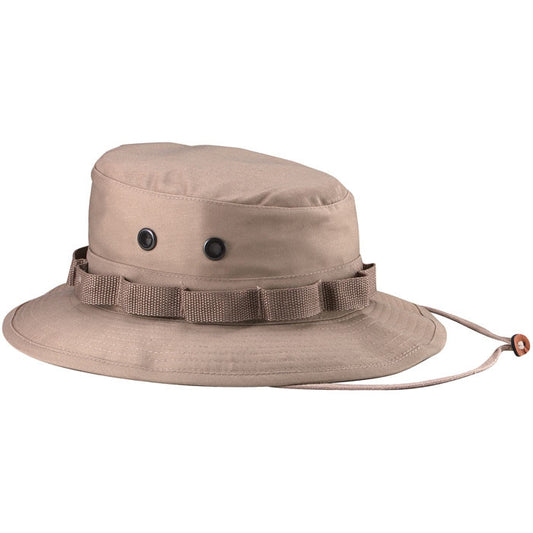 Khaki - Tactical Military Boonie Hat - Polyester Cotton