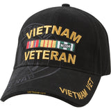 Black - VIETNAM VETERAN Low Profile Shadow Deluxe Adjustable Cap