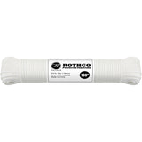 White - Polyester 550 LB Tested 100 Feet Paracord Rope