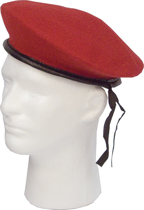 Red - Military Monty Beret - Wool/Nylon