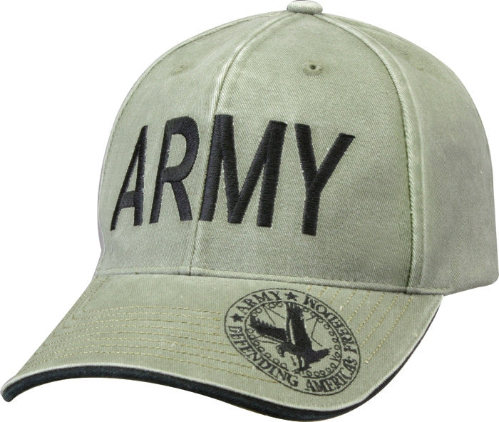 Olive Drab - ARMY Deluxe Adjustable Vintage Cap