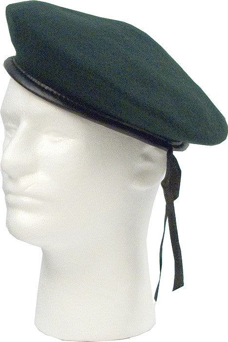 Green - Military Monty Beret - Wool/Nylon