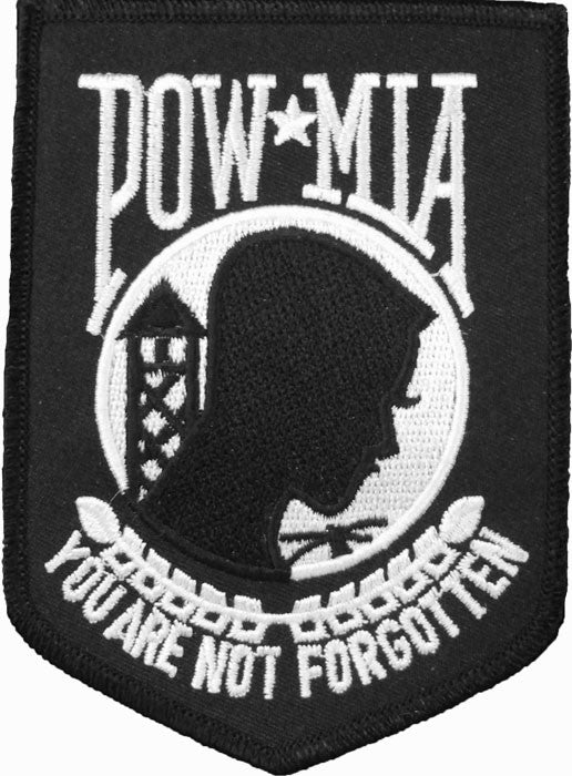 Black - POW MIA You Are Not Forgotten Embroidered Patch