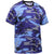 Electric Blue Camouflage - Military T-Shirt