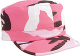 Pink Camouflage - Womens Adjustable Fatigue Cap - Cotton Polyester Twill