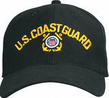 Black - US COAST GUARD Adjustable Cap with Emblem