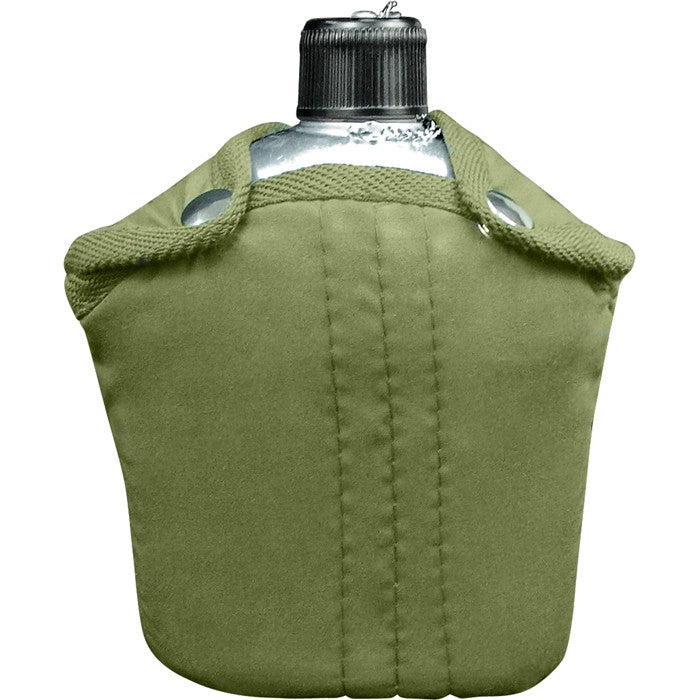 Aluminum Canteen with Olive Drab Cover