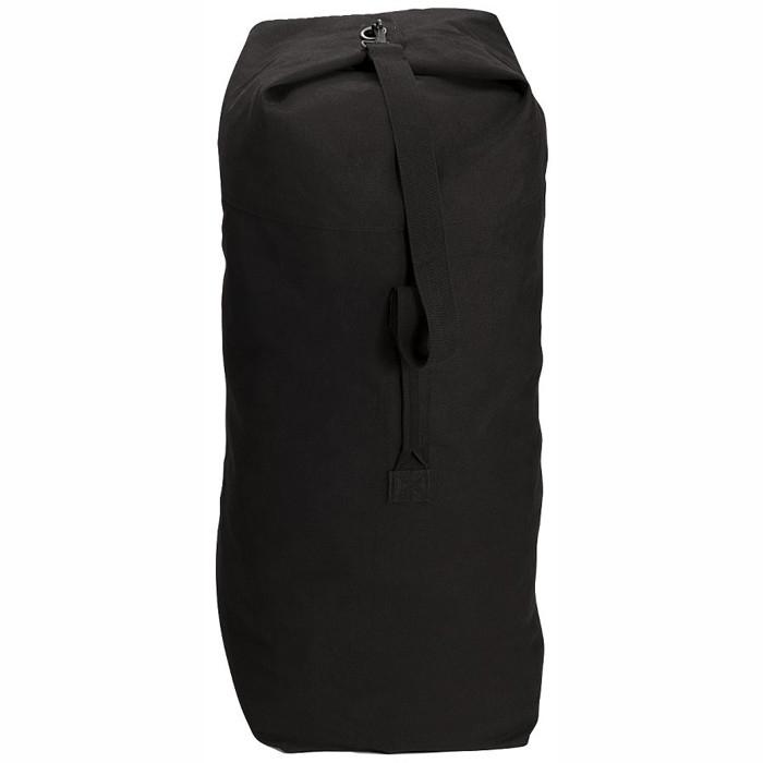 Black - Top Load Duffle Bag, Jumbo 30" x 50", Heavyweight 100% Cotton Canvas