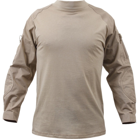 Khaki - Military Tactical Lightweight Flame Resistant Combat Shirt