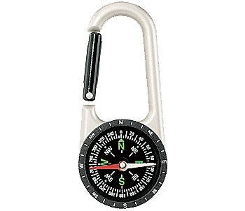 Silver - Professional Carabiner Compass - 110mm