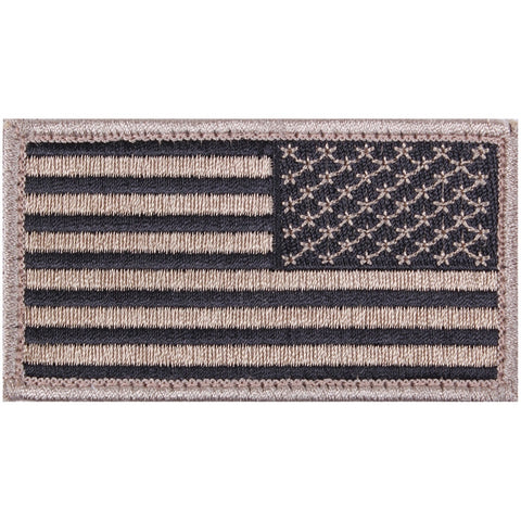 Reversed American Flag Black and Reflective 4 Inch Patch