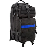 Black - Thin Blue Line (Support the Police) MOLLE Compatible Medium Transport Pack