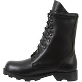 Black Speedlace Combat Boots Leather 10 in. High Ankle Support Boot