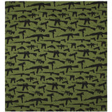 Olive Drab - Guns & Rifles Pattern Bandana 22 in. x 22 in.