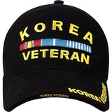 Black - KOREA VETERAN Low Profile Deluxe Adjustable Cap