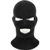 Black - 3-Hole Face Mask - USA Made