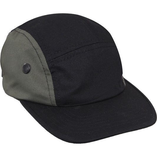 Olive Drab  Black - Military Style Urban Street Cap - Polyester Cotton