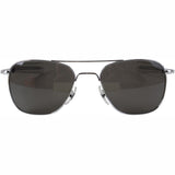 American Optical AO Eyewear Chrome - Genuine GI 52mm Polarized Air Force Pilots Sunglasses with Case - USA Made