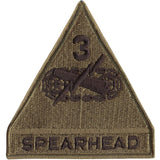 Subdued - US Army SPEARHEAD 3rd Armored Division Sew On Patch with Emblem