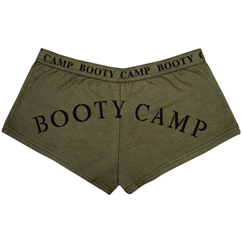 Olive Drab - Womens BOOTY CAMP Booty Shorts - Galaxy Army Navy