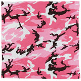 Pink Camouflage - Jumbo Tactical Bandana, 100% Cotton, 27