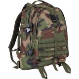 Woodland Camouflage - Military MOLLE Compatible Large Transport Pack
