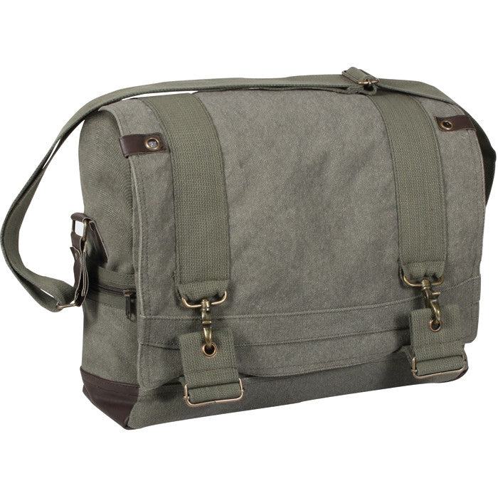 Military Canvas Messenger Bag Medium Size